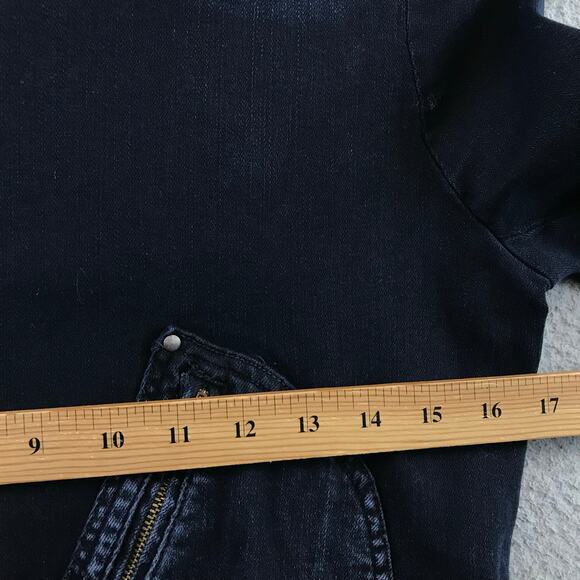 GOLDSIGN The Morton Denim Jacket asymmetrical zipper size L‎ - Picture 6 of 10